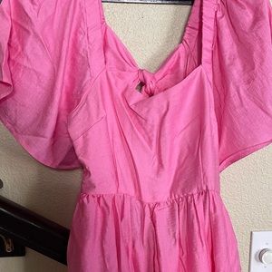 Women's Flutter Short Sleeve Tie-Back Dress - A New Day™